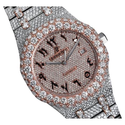 replica iced out men's ap watches|iced out diamond watch.